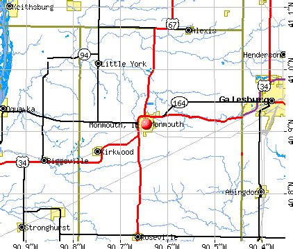 61462|monmouth il city map.